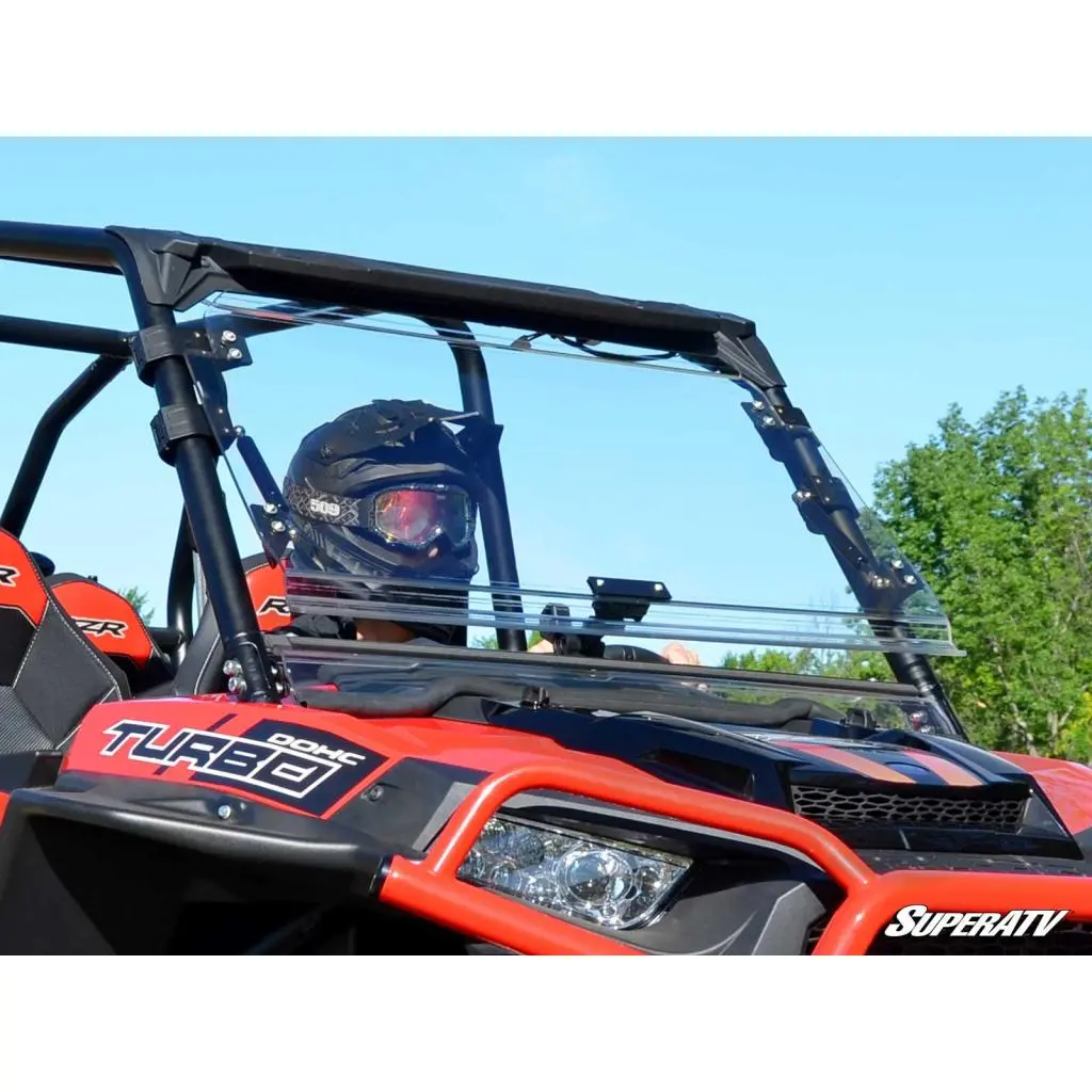 Superatv Polaris Rzr Xp 1000 Scratch Resistant Flip Windshield 10