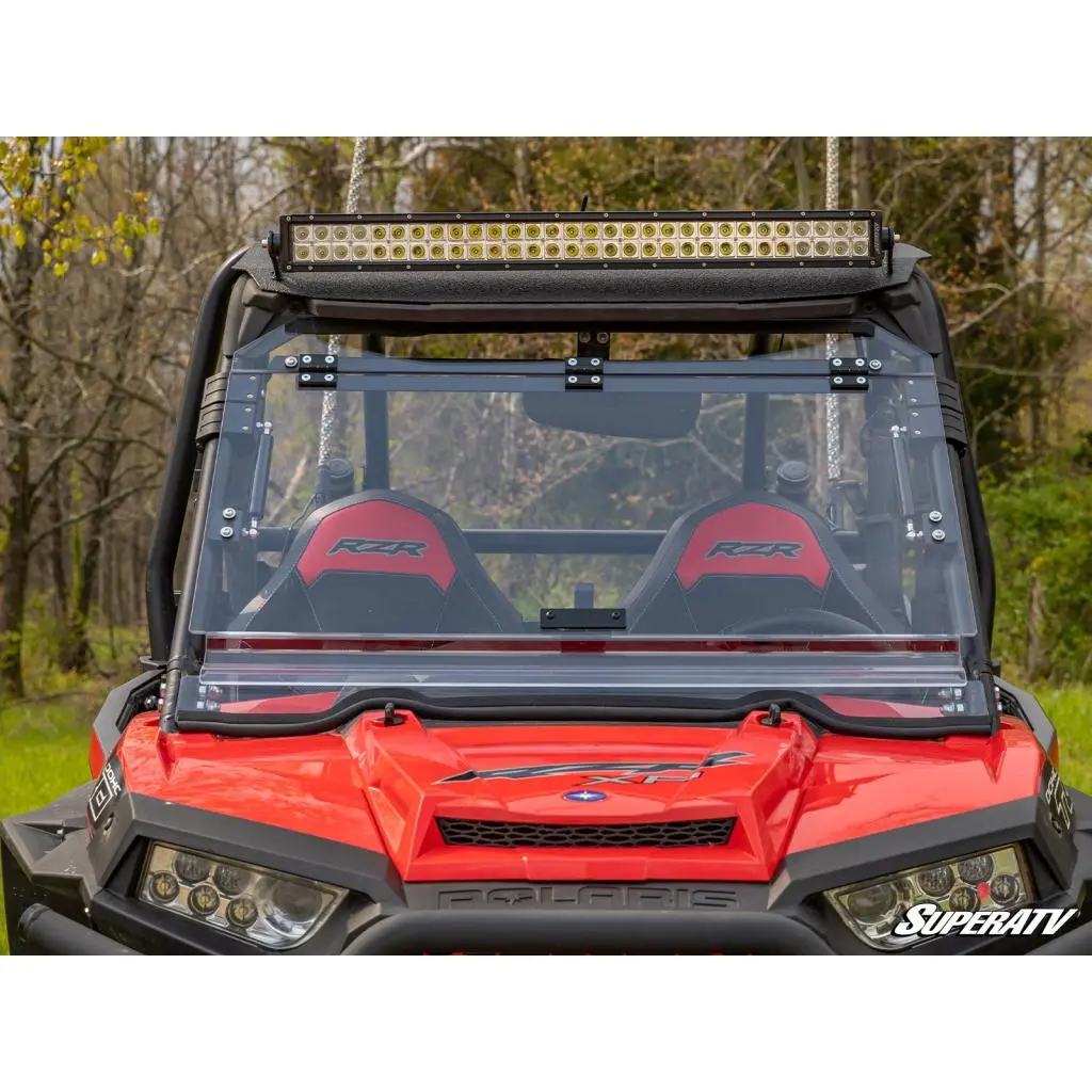 Superatv Polaris Rzr Xp 1000 Scratch Resistant Flip Windshield 2