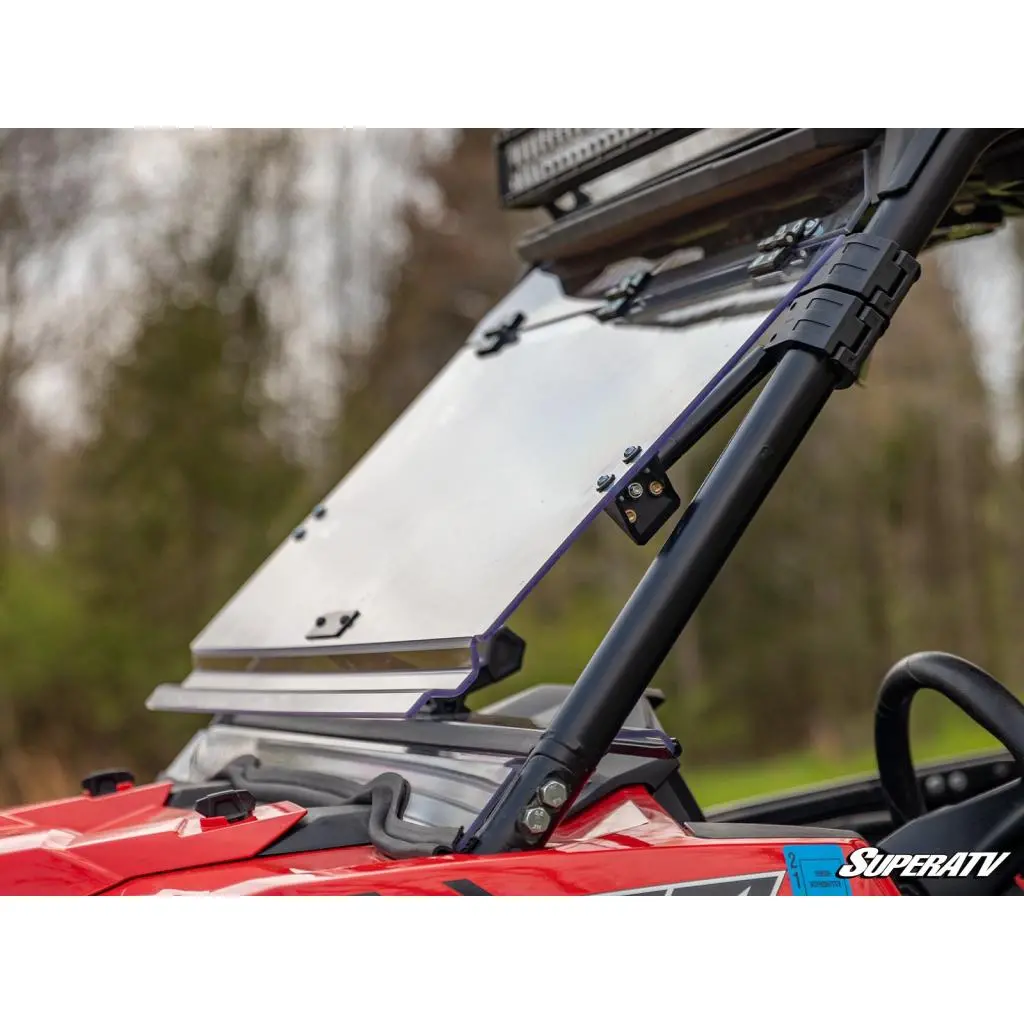 Superatv Polaris Rzr Xp 1000 Scratch Resistant Flip Windshield 4