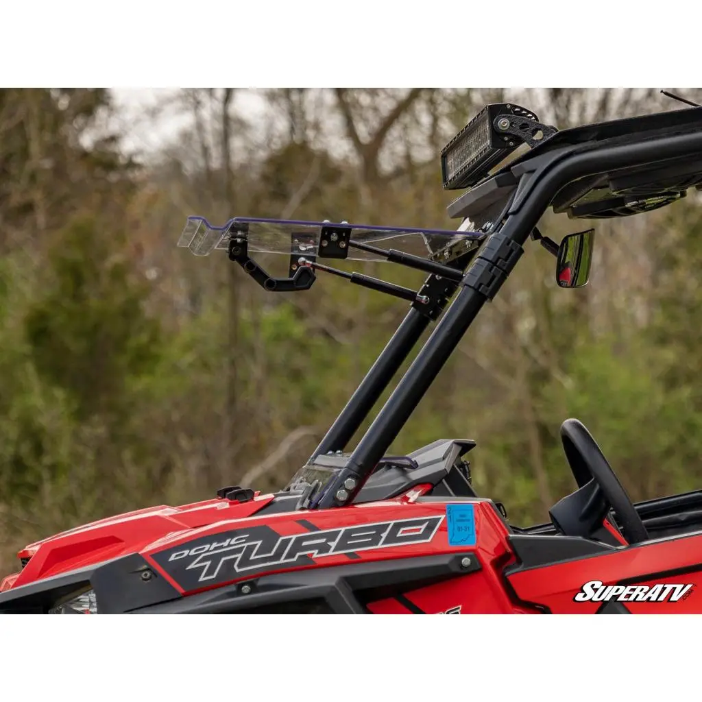 Superatv Polaris Rzr Xp 1000 Scratch Resistant Flip Windshield 5
