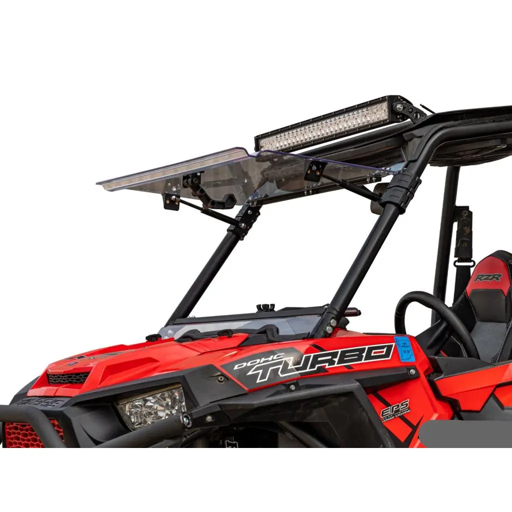 Superatv Polaris Rzr Xp 1000 Scratch Resistant Flip Windshield 2