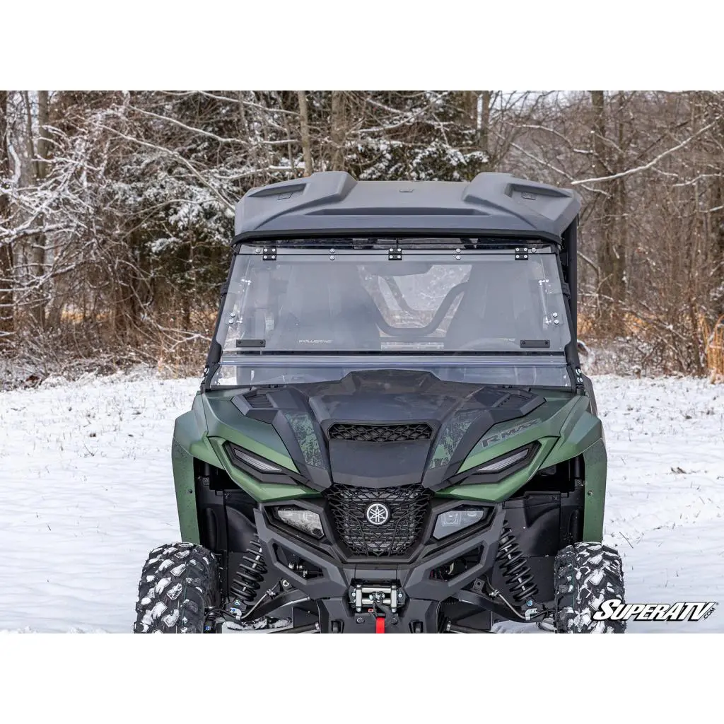 Superatv Yamaha Wolverine Rmax Scratch Resistant Flip Windshield 2