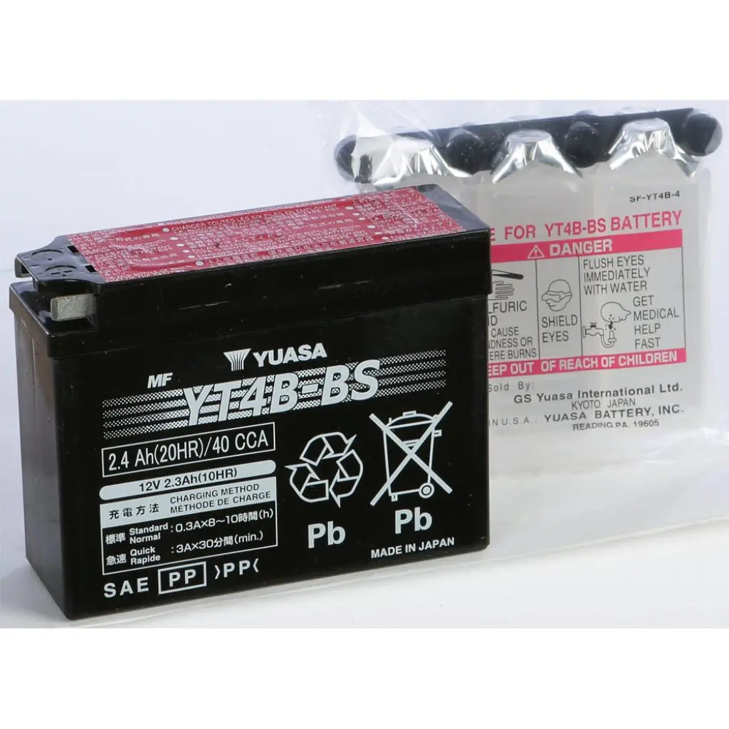 Yuasa Battery Yt4b Bs Maintenance Free 1