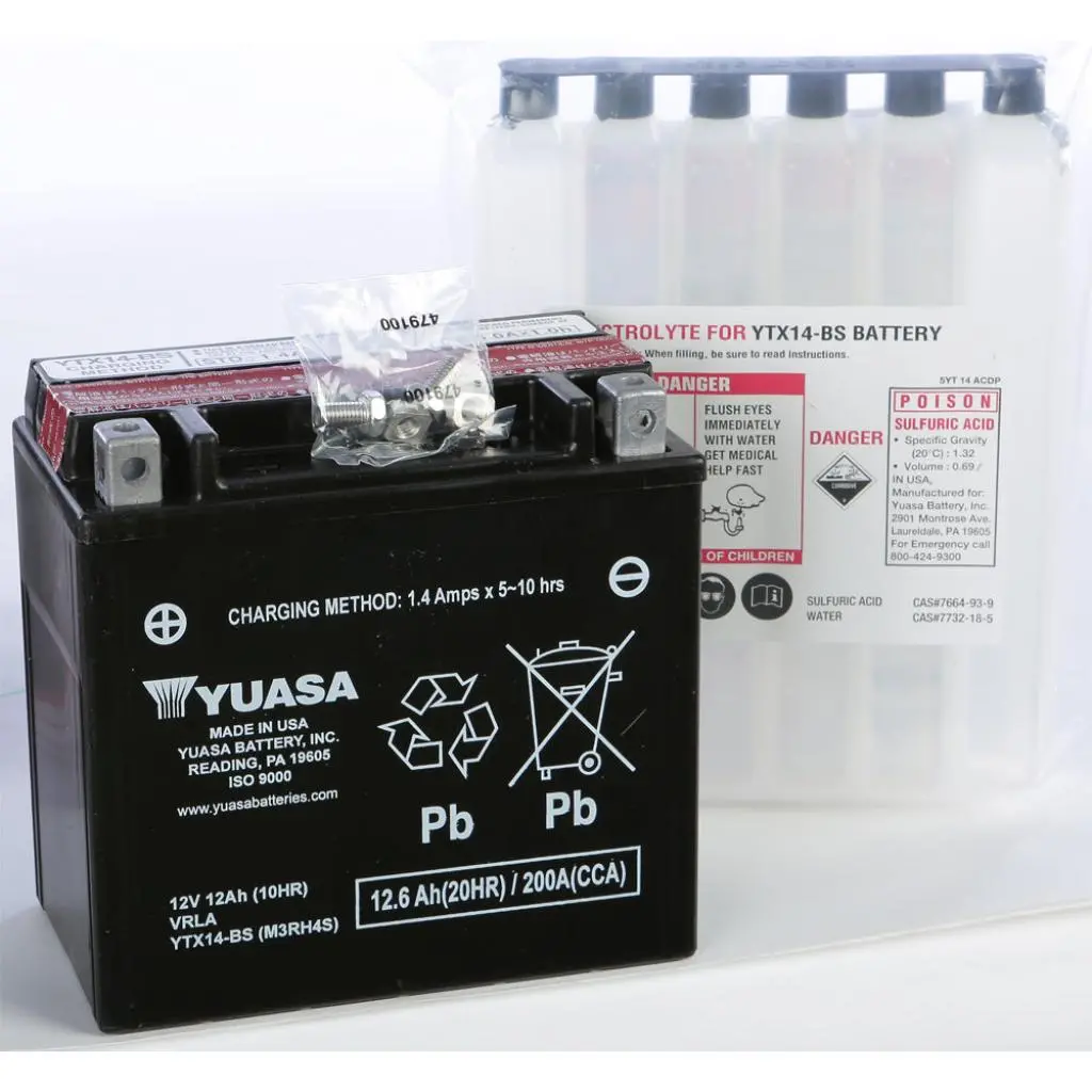 Yuasa Battery Ytx14 Bs Maintenance Free 1