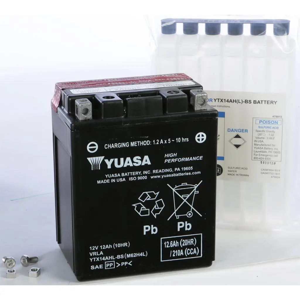 Yuasa Battery Ytx14ahl Bs Maintenance Free 1
