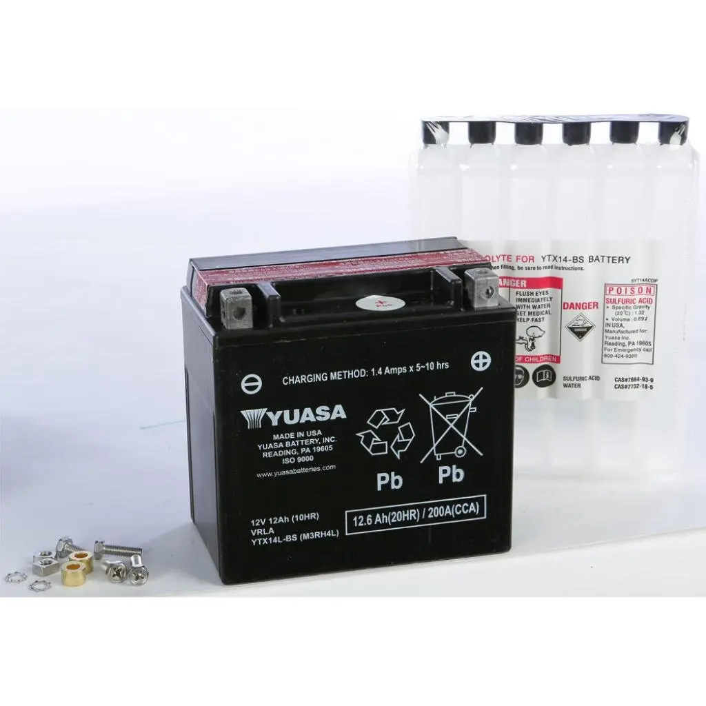 Yuasa Battery Ytx14l Bs Maintenance Free 1