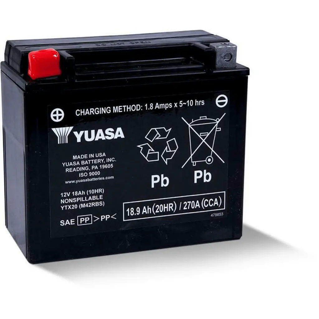 Yuasa Battery Ytx20 Sealed Factory Activated 1