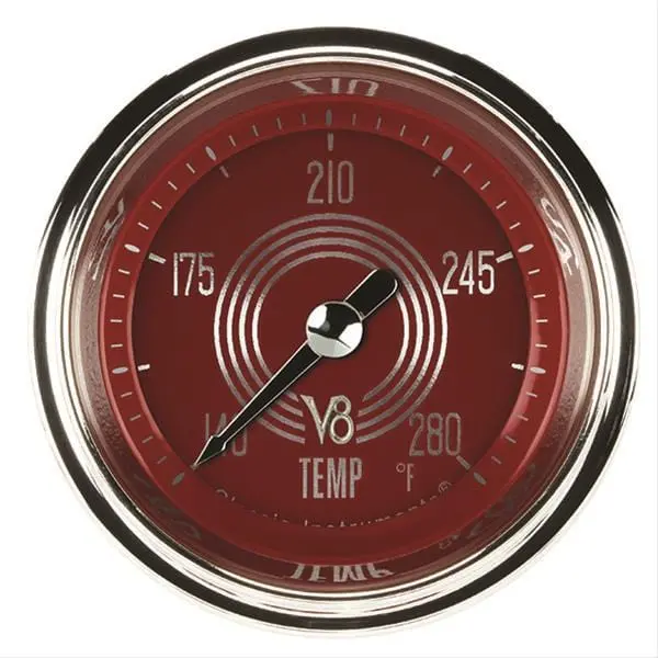 Classic Instruments V8Rs126Shc-04 Red Steelie Series Gauges 1