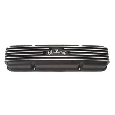 Edelbrock 41453 Classic Cast Aluminum Valve Covers – Polished Finish 1